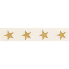 Load image into Gallery viewer, PAPER POETRY - Taffeta ribbon - gold stars / off white