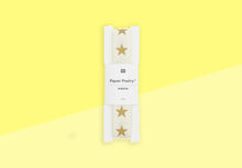Load image into Gallery viewer, PAPER POETRY - Taffeta ribbon - gold stars / off white