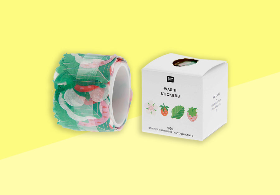 PAPIERPOESIE - Washi Sticker - Erdbeere