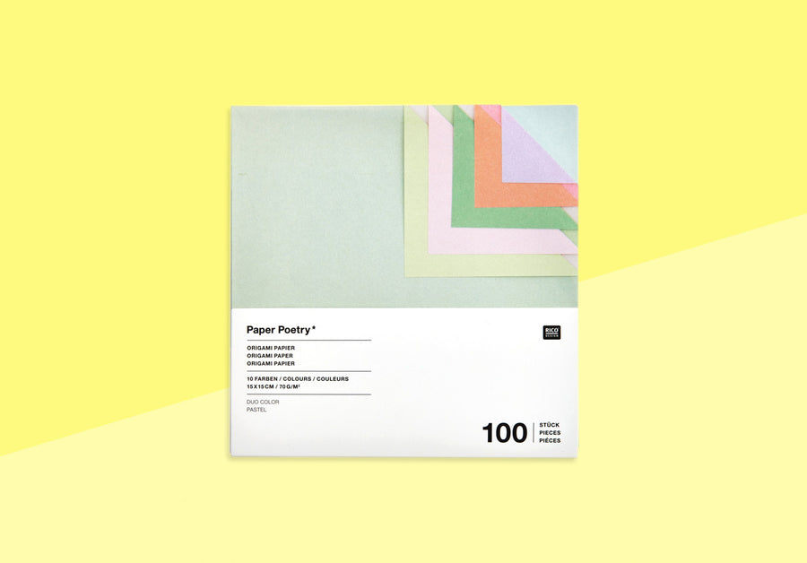 PAPER POETRY - Origami Set Duo Colors - Pastel