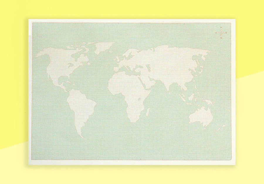 PAPERWAYS - A4 Desk Notepad - World Map