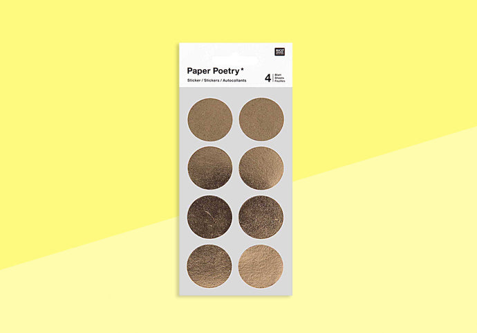 PAPER POETRY - Office Sticker - 25mm - Gold