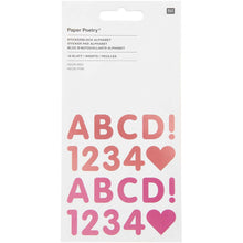 Laden Sie das Bild in den Galerie-Viewer, PAPER POETRY - Stickerblock Alphabet - Neonpink