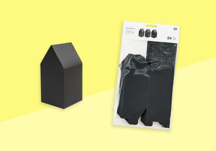 PAPER POETRY - Cardboard Houses Advent Calendar - Black