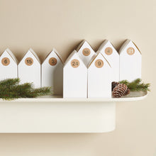 Load image into Gallery viewer, PAPER POETRY - Cardboard Houses Advent Calendar - White