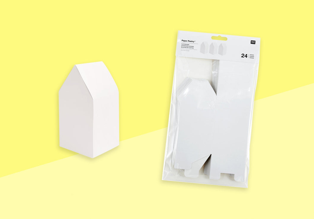 PAPER POETRY - Cardboard Houses Advent Calendar - White