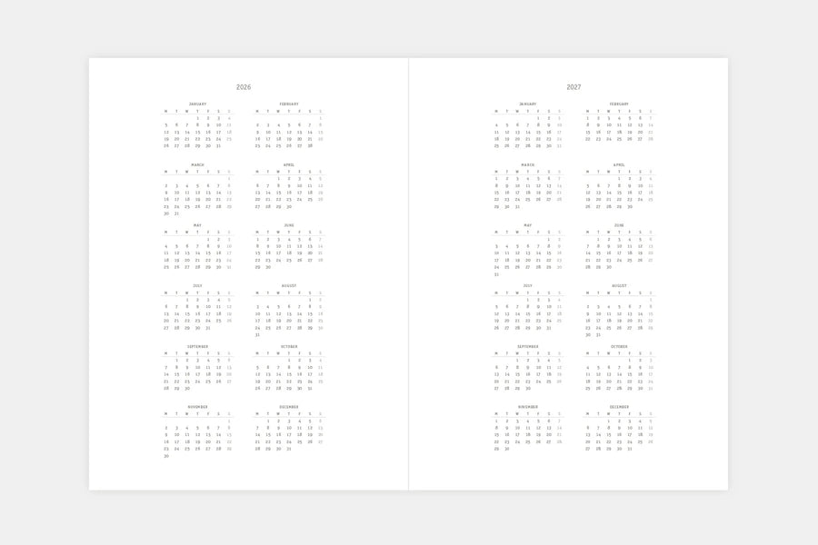 PAPERNICZENI – Klassischer MMXXVI-Kalender – Kürbis