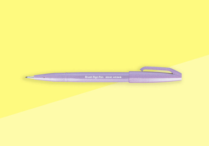 PENTEL - Touch Brush Sign Pen SES15 - Light Violet