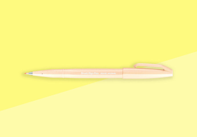 PENTEL - Touch Brush Sign Pen SES15 - Pale Orange
