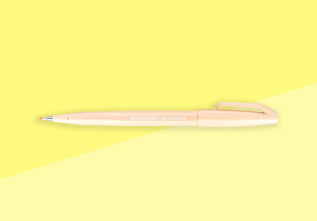 PENTEL - Touch Brush Sign Pen SES15 - Pale Orange