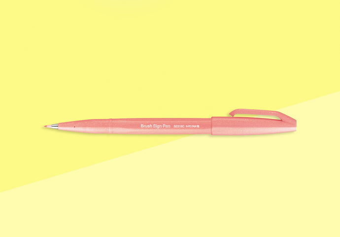 PENTEL - Touch Brush Sign Pen SES15 - Coral Orange