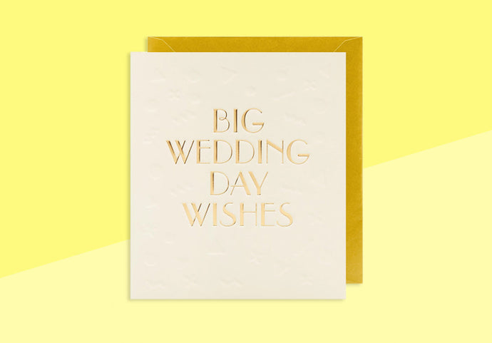 KELLY HYATT - Greeting Card - Big Wedding Day Wishes