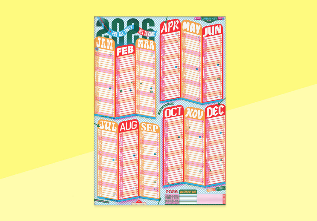 RISOTTO STUDIO - Calendar 2026 - A1 - XL Year Planner