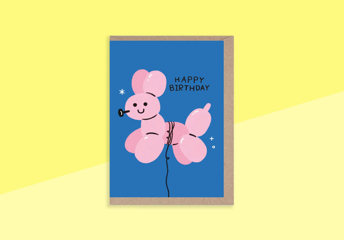 RUMBLE CARDS - Grußkarte - Geburtstagshund-Ballon