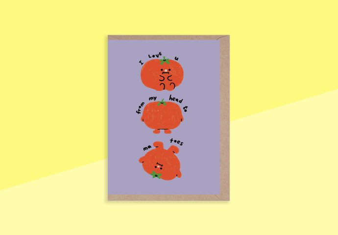 RUMBLE CARDS - Grußkarte - Ich liebe dich von Kopf bis Fuß