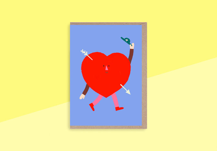 RUMBLE CARDS - Greeting card - Love Heart Character