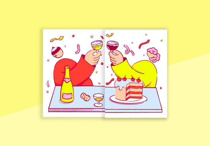 RAD & YELLOW - Laporello-Karte - Geburtstagsfeier