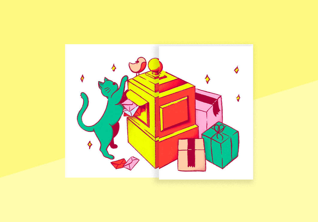 RAD & YELLOW - Accordion Card - Make A Wish