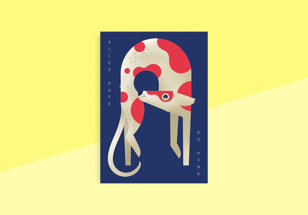 RAD & YELLOW - Greeting card - Birthday dog