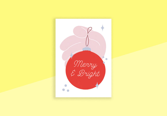 RAD & YELLOW - Greeting card - Merry and Bright