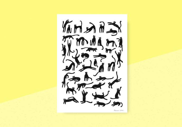 SOUS-BOIS - Print A3 - Manon Véret - Cats