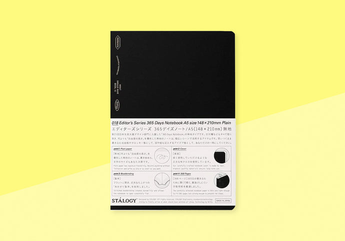 STÁLOGY - 365 Days Notebook A5 - Black