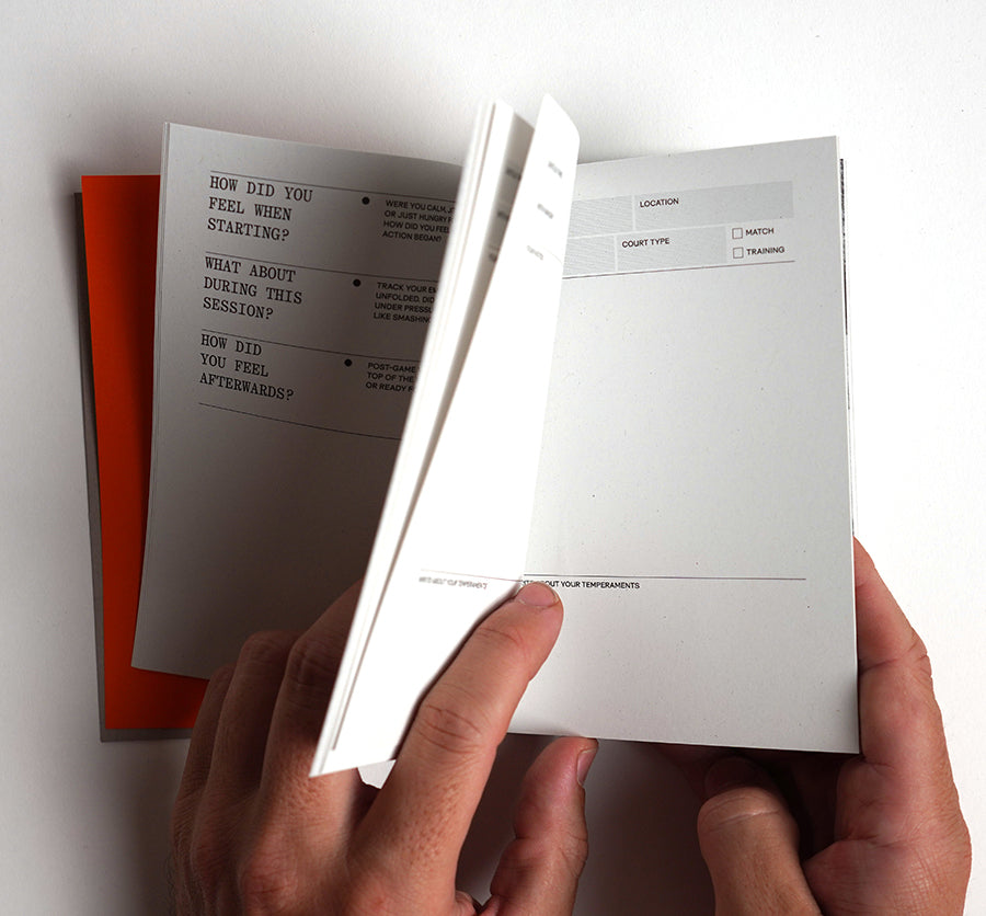 TEMPER STUDIO - Serve & Reflect Journal - Tennis diary