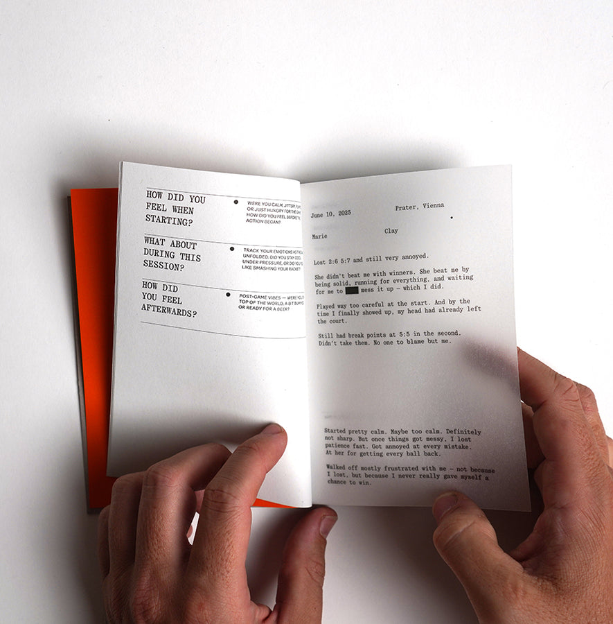 TEMPER STUDIO - Serve & Reflect Journal - Tennis diary