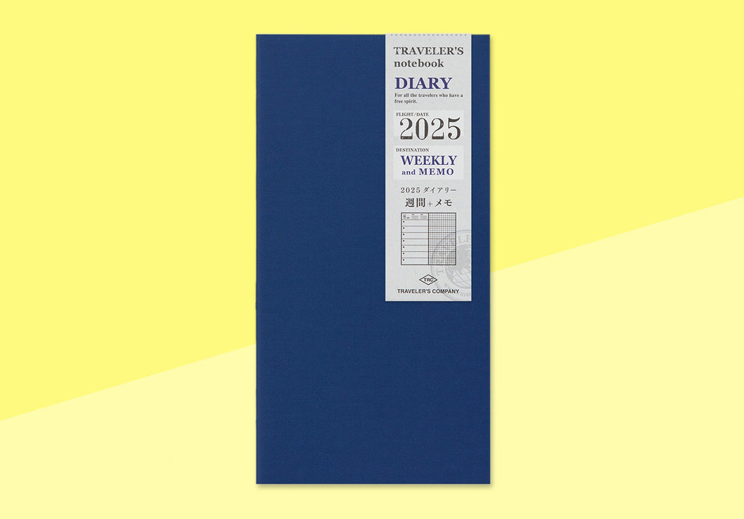 TRAVELER'S COMPANY - Traveler's Notebook Regular - 2025 weekly + memo diary - 2nd Half