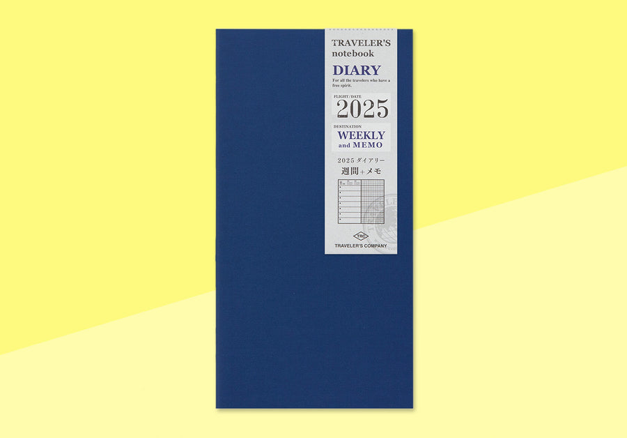 TRAVELER'S COMPANY - Traveler's Notebook Regular - 2025 weekly + memo diary - 2nd Half