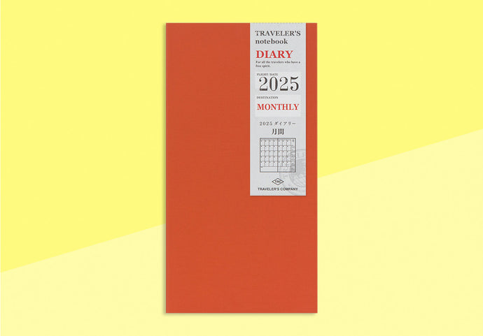 TRAVELER'S COMPANY - Traveler's Notebook Regular - 2025 monthly diary