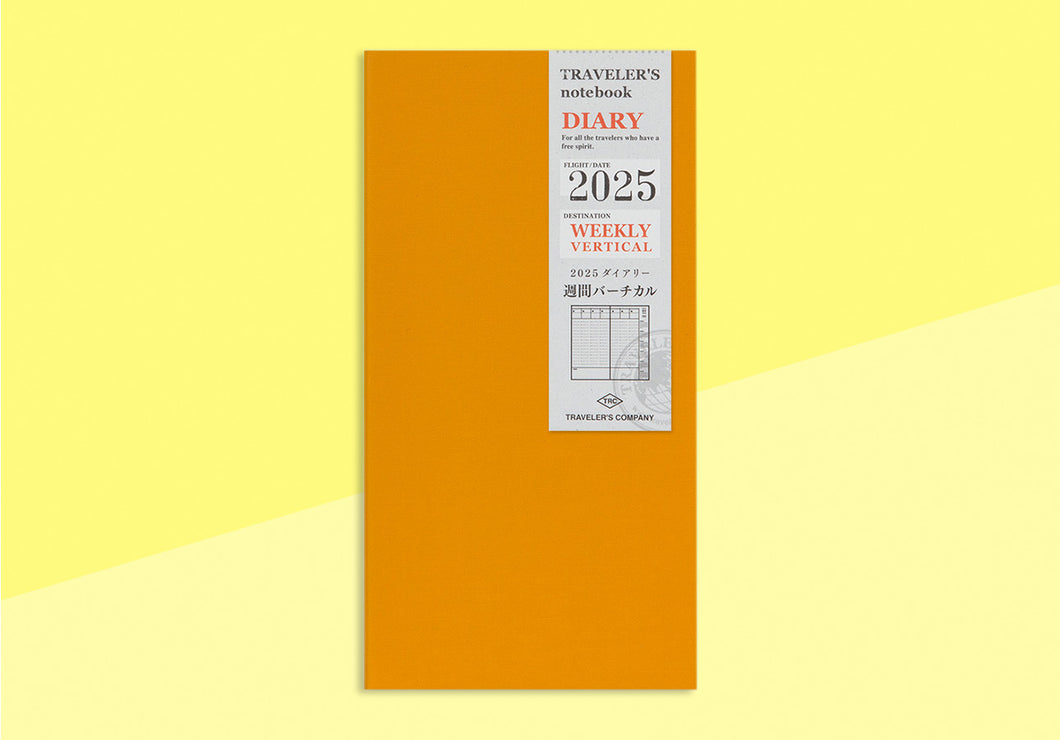 TRAVELER'S COMPANY - Traveler's Notebook Regular - 2025 weekly vertical diary