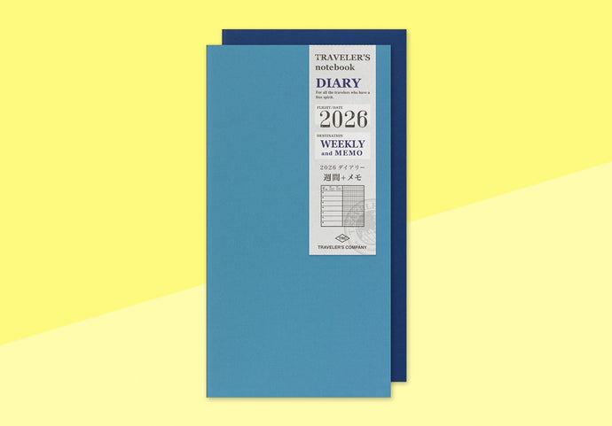 TRAVELER'S COMPANY - Traveler's Notebook Regular - 2026 weekly + memo diary