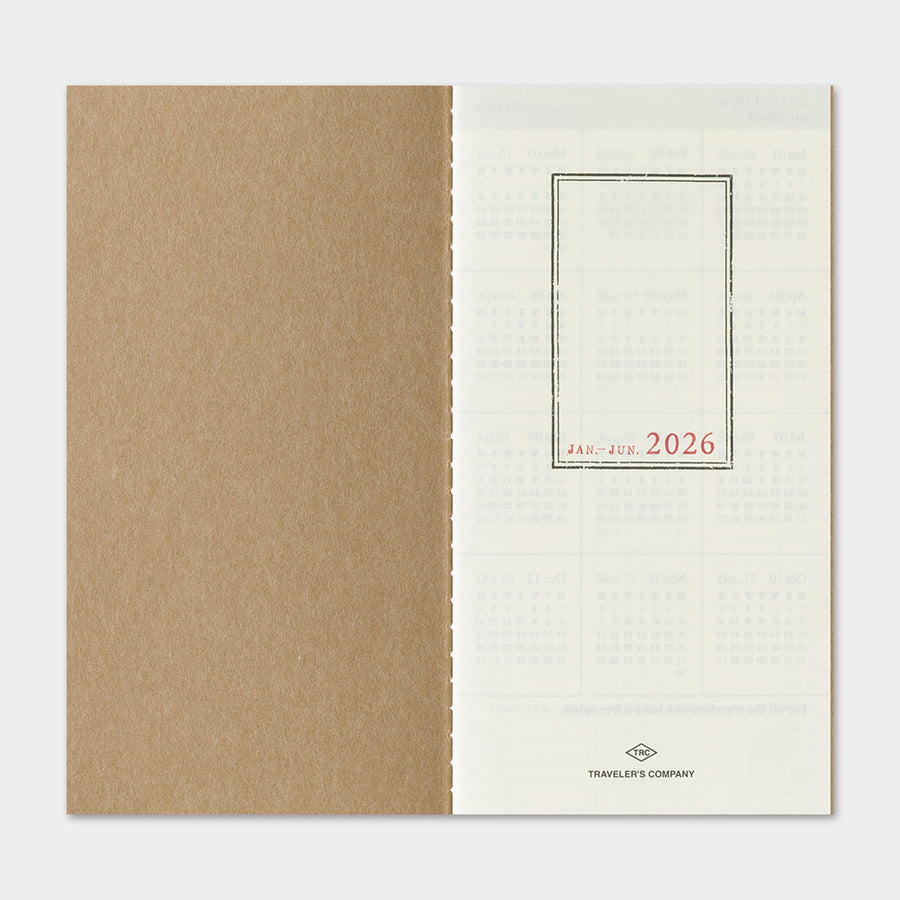 TRAVELER'S COMPANY - Traveler's Notebook Regular - 2026 weekly vertical diary