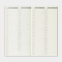Load image into Gallery viewer, TRAVELER&#39;S COMPANY - Traveler&#39;s Notebook Regular - 2026 weekly vertical diary