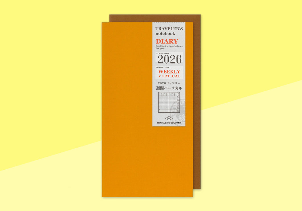 TRAVELER'S COMPANY - Traveler's Notebook Regular - 2026 weekly vertical diary
