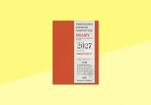 Load image into Gallery viewer, TRAVELER'S COMPANY - Traveler's Notebook Passport - 2027 Monthly Diary