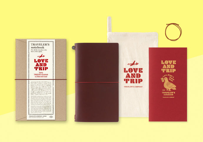 TRAVELER'S COMPANY – LOVE AND TRIP - Traveler's Notebook Regular red