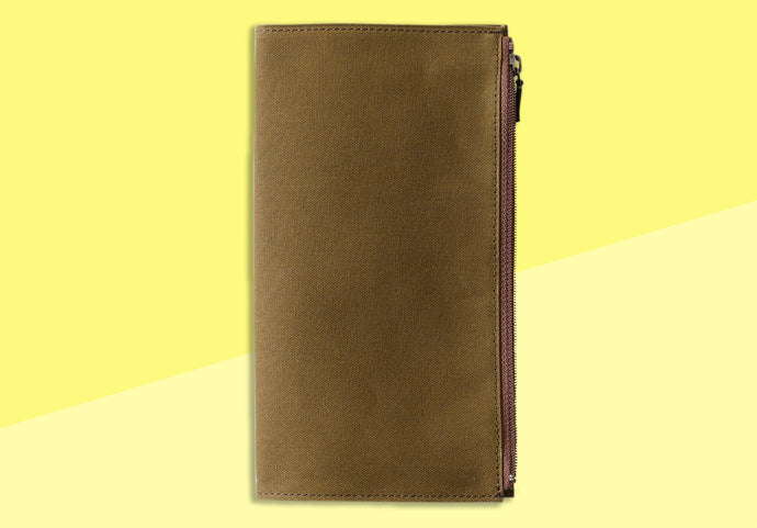 TRAVELER'S FACTORY - Notebook Cotton Zipper Case - Olive