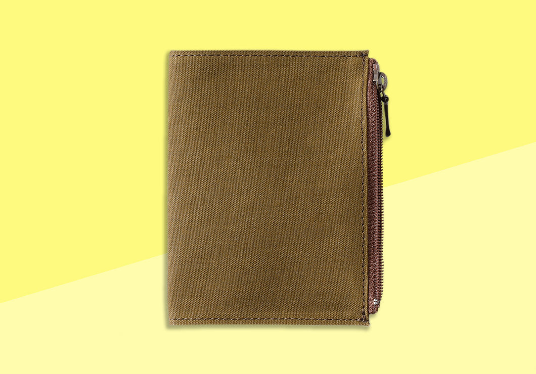 TRAVELER'S FACTORY - Cotton Zipper Case Passport size - Olive