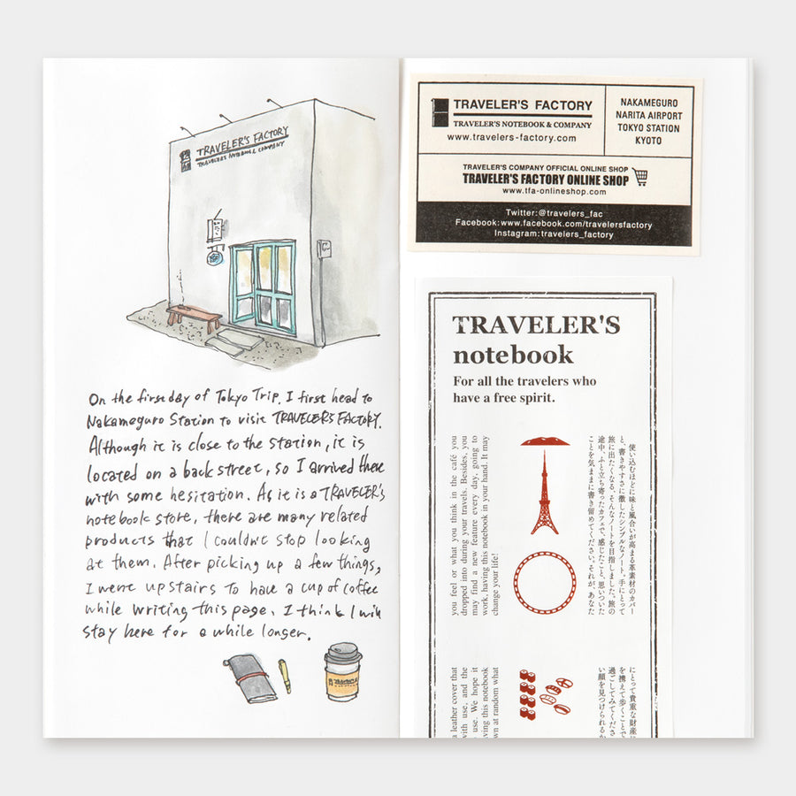TRAVELER'S COMPANY – TOKYO EDITION - Traveler's Notebook Regular - Refill Blank