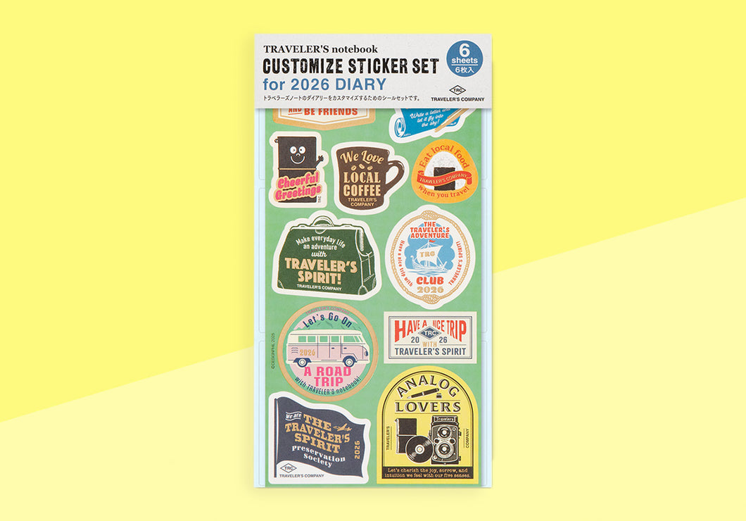 TRAVELER'S COMPANY - Traveler's Notebook - 2026 Customized Sticker Set