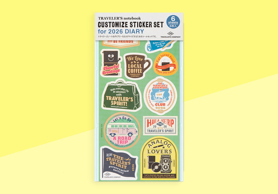 TRAVELER'S COMPANY - Traveler's Notebook - 2026 Customized Sticker Set