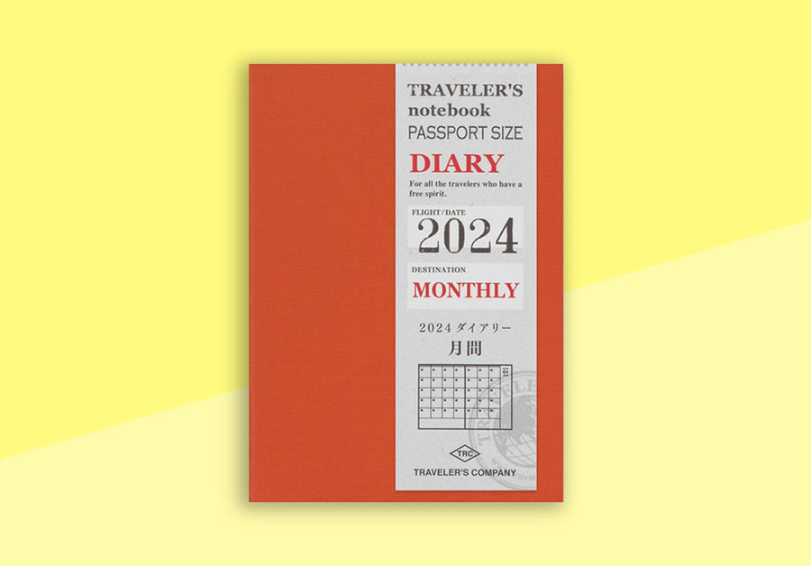 TRAVELER'S COMPANY - Traveler's Notebook Passport - 2024 monthly diary