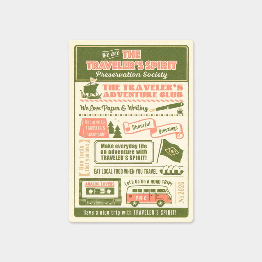 TRAVELER'S COMPANY - Traveler's Notebook Passport - 2026 Plastic Sheet