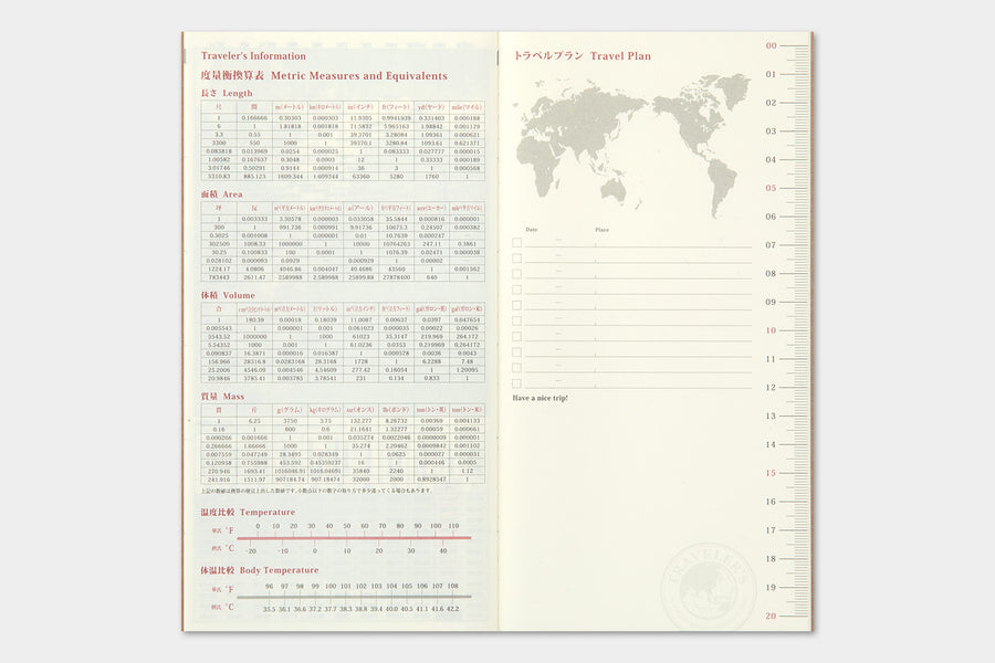 TRAVELER'S COMPANY - Traveler's Notebook Regular - Refill - 2024 Monatsplaner