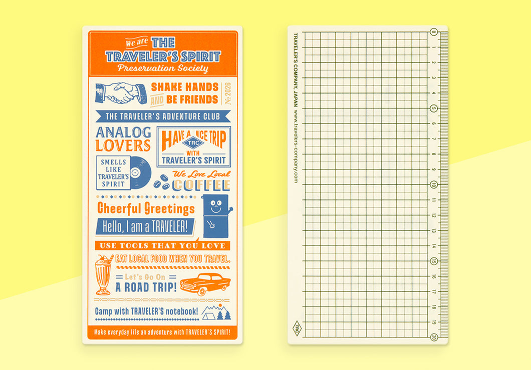 TRAVELER'S COMPANY - Traveler's Notebook Regular - 2026 Plastic Sheet