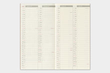 Laden Sie das Bild in den Galerie-Viewer, TRAVELER'S COMPANY - Traveler's Notebook Regular - 2027 vertikales Wochenalender