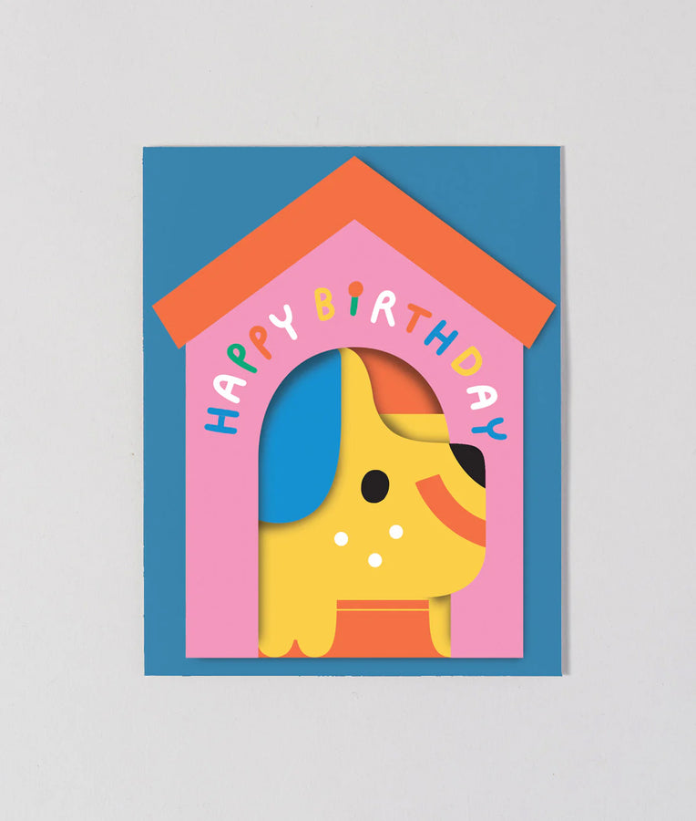 WRAP - Greeting card - Dog In House Fold Out Card