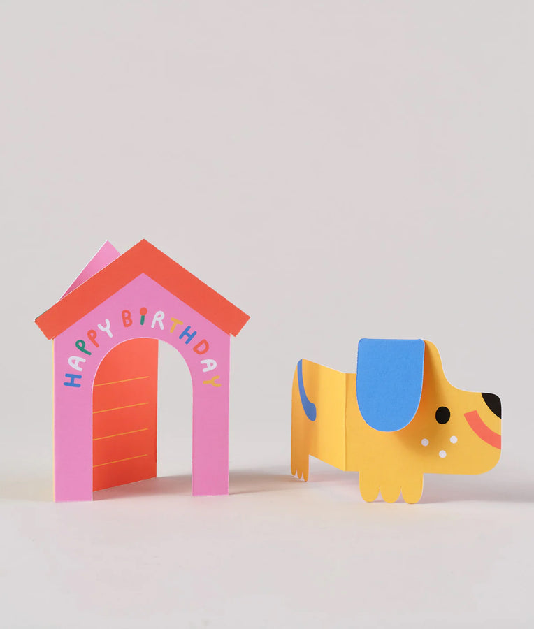 WRAP - Greeting card - Dog In House Fold Out Card